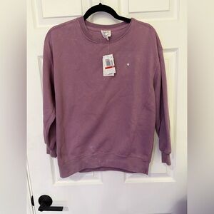 NWT Hippie Rose Women’s Juniors' Fleece Mineral Wash Crewneck XS Purple